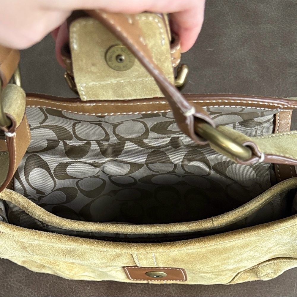 Coach Tan and Brown Shoulder Bag - Picture 6 of 7